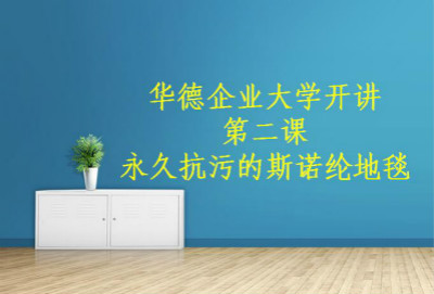 華德企業(yè)大學開講第二課——“永久抗污的斯諾綸地毯”
